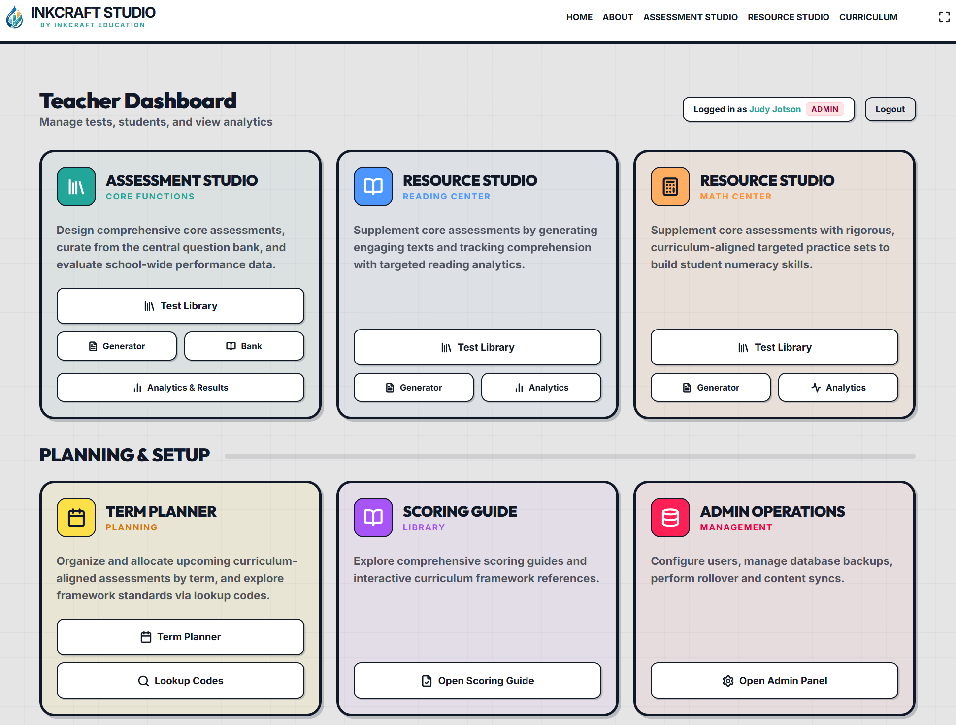 Inkcraft Studio Teacher Command Hub & Diagnostic Launchpad
