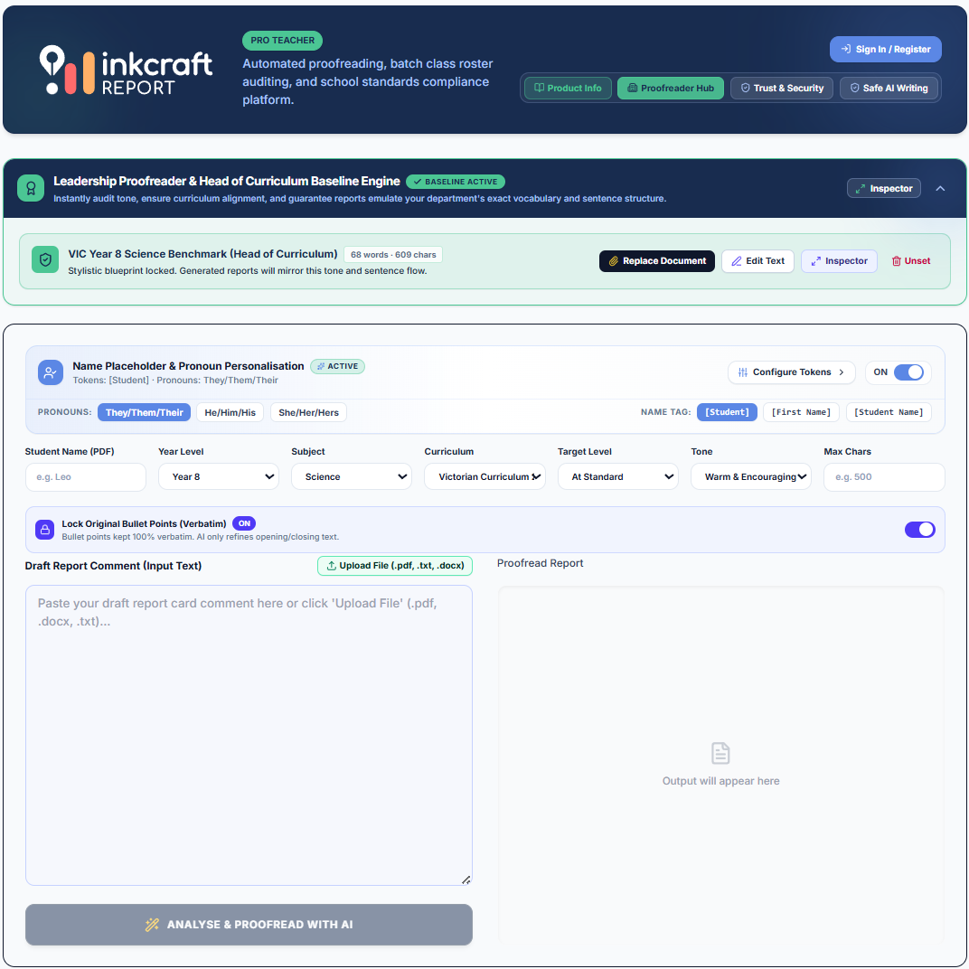 Inkcraft Report Moderation Platform Interface